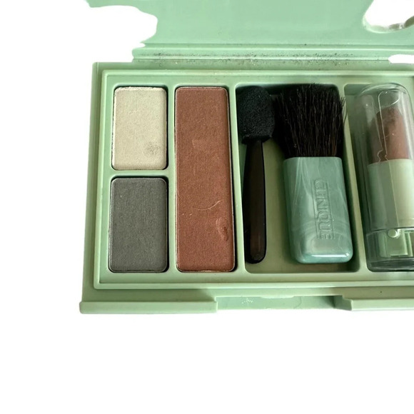 Clinique High Impact Eye Shadow Duo Blusher Lipstick in Compact Case Palette - Picture 3 of 7